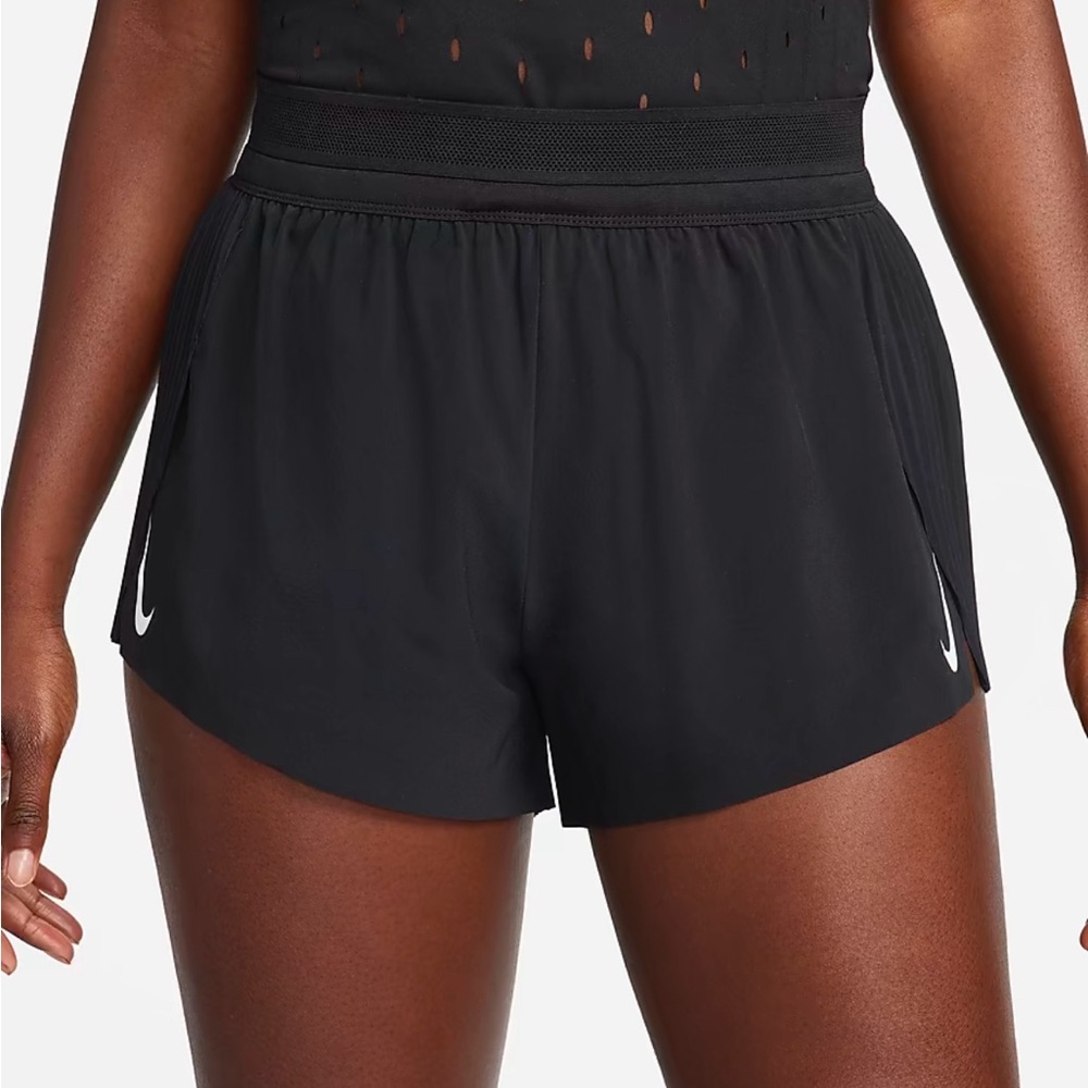 Women’s black Nike AeroSwift Dri-FIT Running Shorts; small